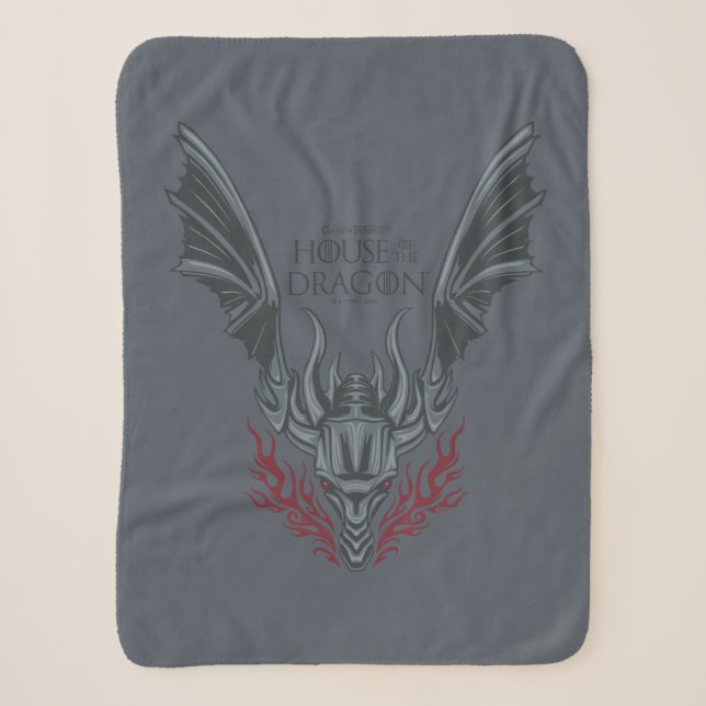HOUSE OF THE DRAGON Fire-Breathing Dragon Head Sherpadecke (Vorderseite)