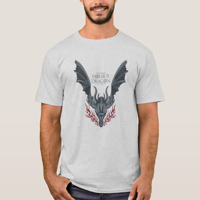 HOUSE OF THE DRAGON Fire-Breathing Dragon Head T-Shirt (Vorderseite)