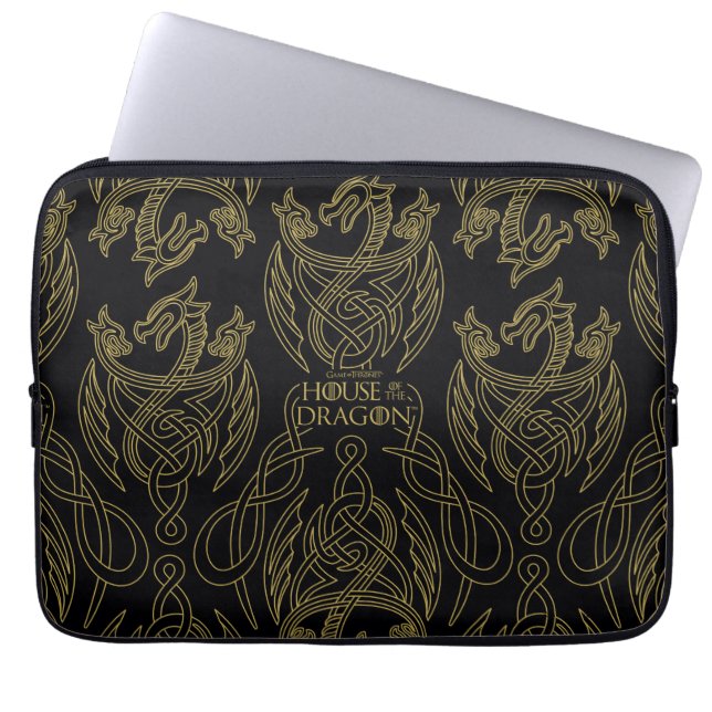 HOUSE OF THE DRAGON Gold Filigree Laptopschutzhülle (Vorderseite)