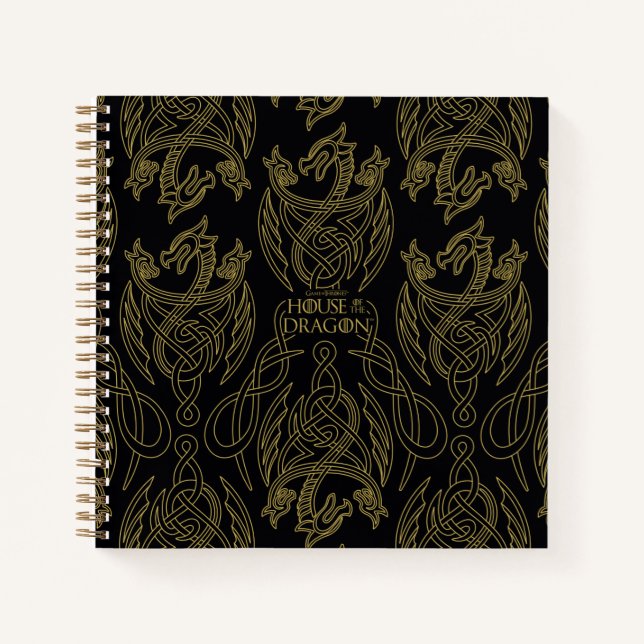HOUSE OF THE DRAGON Gold Filigree Notizbuch (Vorderseite)
