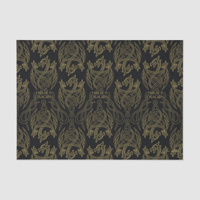 HOUSE OF THE DRAGON Gold Filigree Seidenpapier (Vorderseite)