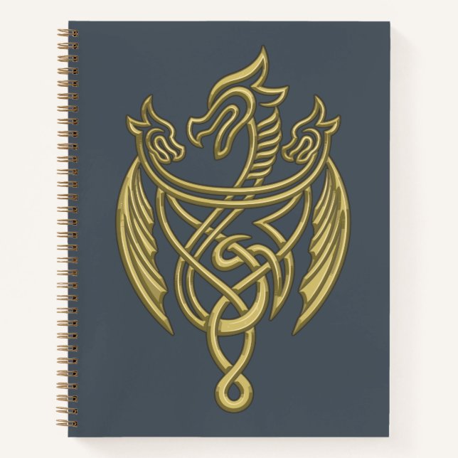 HOUSE OF THE DRAGON Golden Filigree Dragon Crest Notizbuch (Vorderseite)