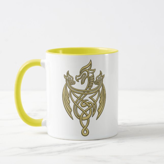 HOUSE OF THE DRAGON Golden Filigree Dragon Crest Tasse (Links)