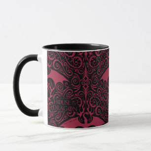 HOUSE OF THE DRAGON Red Dragon Filigree Pattern Tasse