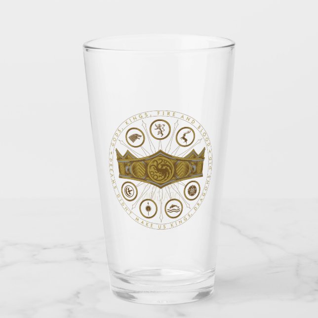 HOUSE OF THE DRAGON Seven Kingdoms Crown Graphic Glas (Vorderseite)
