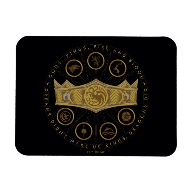 HOUSE OF THE DRAGON Seven Kingdoms Crown Graphic Magnet (Horizontal)