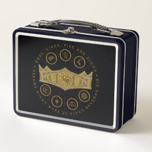 HOUSE OF THE DRAGON Seven Kingdoms Crown Graphic Metall Brotdose