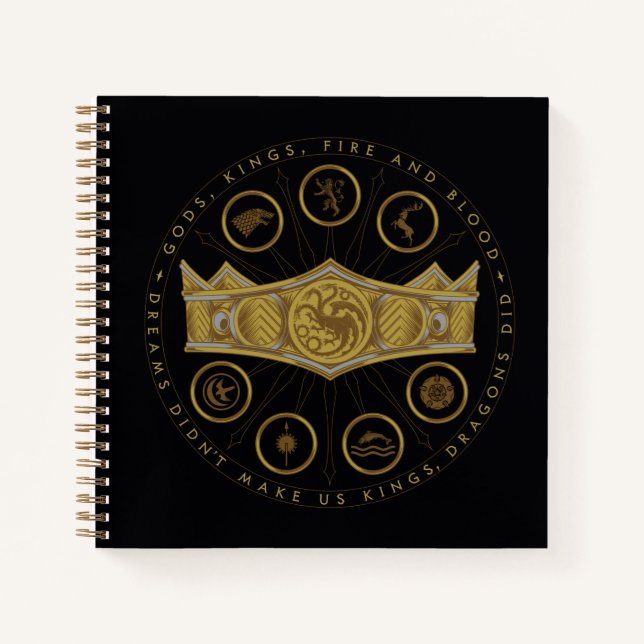 HOUSE OF THE DRAGON Seven Kingdoms Crown Graphic Notizbuch (Vorderseite)