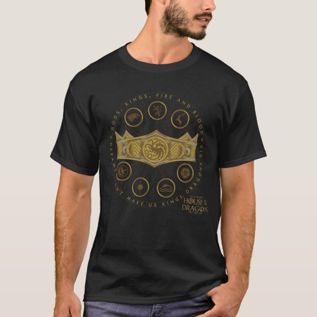 HOUSE OF THE DRAGON Seven Kingdoms Crown Graphic T-Shirt (Vorderseite)