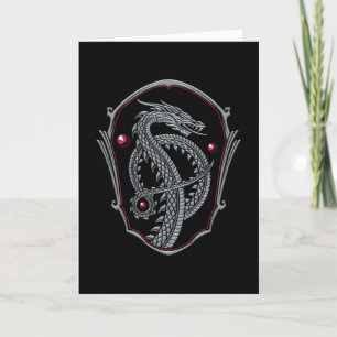 HOUSE OF THE DRAGON Silberner Drachen-Abzeichen- Karte