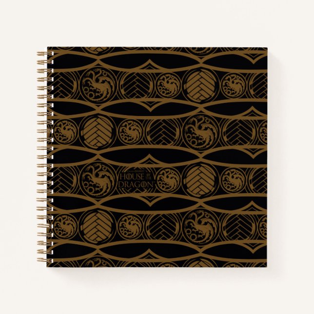 HOUSE OF THE DRAGON Targaryen Stripe Pattern Notizbuch (Vorderseite)