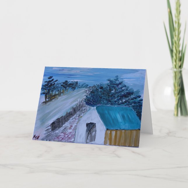 House on the hill feiertagskarte (Vorderseite)