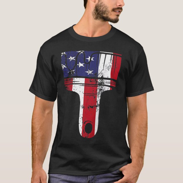 House Painter Decorator Paint Brush American Flag  T-Shirt (Vorderseite)