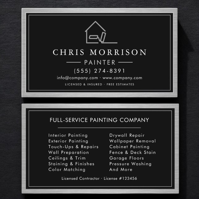 House Painter Metal Painting Service Visitenkarte (Von Creator hochgeladen)