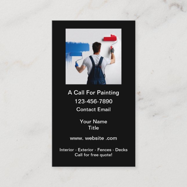 House Painter Simple Business Cards  Visitenkarte (Vorderseite)