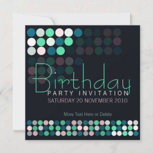 House Party Lumières Élégante Invitation Anniversa