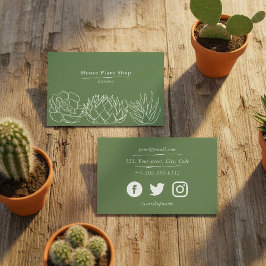 House Pflanze Shop, Social Media Visitenkarte