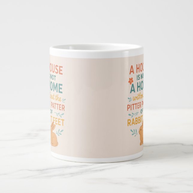 House pitter patter rabbit feet Jumbo-Tasse (Vorderseite)