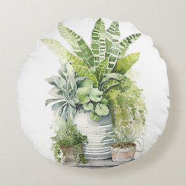 House Plants Rundes Kissen
