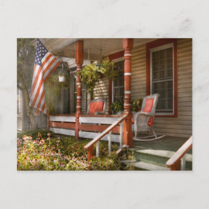 House - Porch - Traditionelles amerikanisches Haus Postkarte