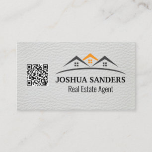 House Real Anwesen Roofs   Weißleder   QR-Code Visitenkarte