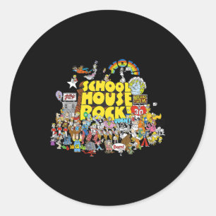 House Rock Schule Animierte Cartoons Zurück zur Sc Runder Aufkleber