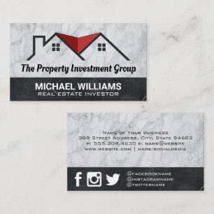 House Roofs Real-Anwesen-Logo Visitenkarte