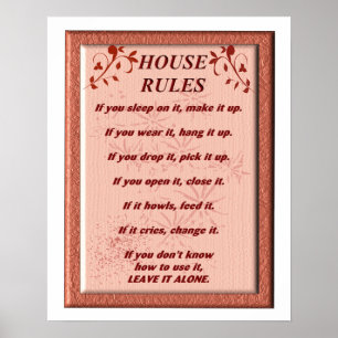House Rules - Art Poster