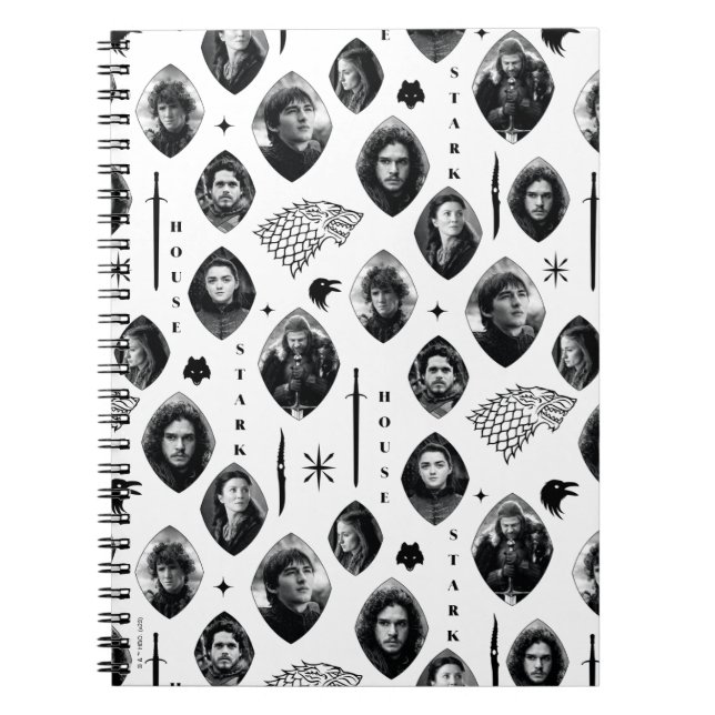 House Stark Icons & Portraits Muster Notizblock (Vorderseite)
