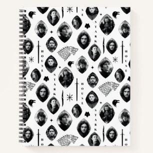 House Stark Icons & Portraits Muster Notizbuch