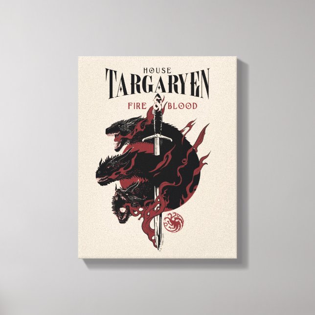 House Targaryen - Feuer und Blut Leinwanddruck (Vorderseite)