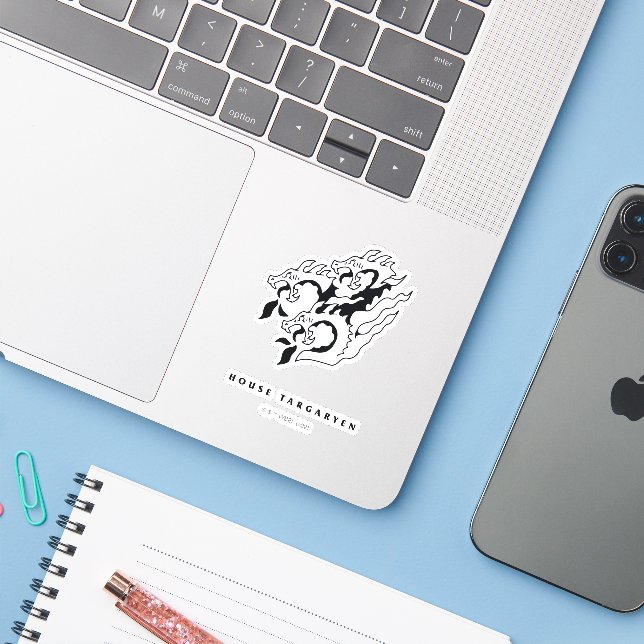 House Targaryen Icon Aufkleber (Laptop mit iPhone)