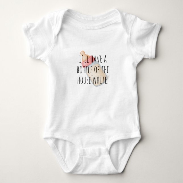House White, Baby Style — Milk With a Twist Baby Strampler (Vorderseite)
