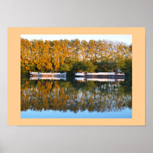 Houseboote auf der Rhone, Frankreich Poster