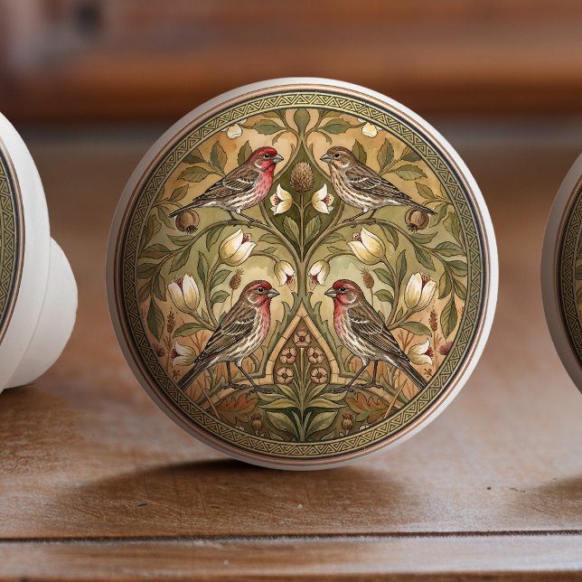 Housefinches Bird Ceramic Pull Knob Keramikknauf (Von Creator hochgeladen)