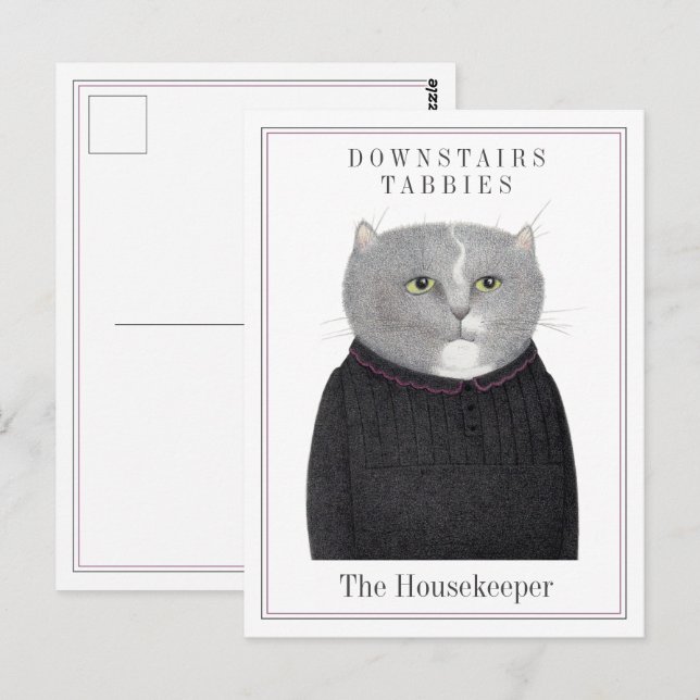 HOUSEKEEPER CAT Postkarte (Vorne/Hinten)