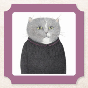 HOUSEKEEPER CAT Ticket Paper Untersetzer