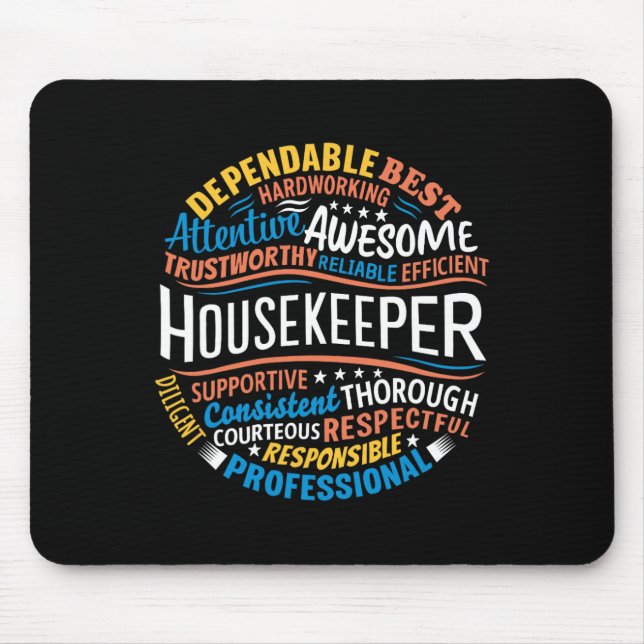 Housekeeper-Geschenke Funny Housekeeping Week Mousepad (Vorne)