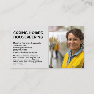 Housekeeper lächeln   Maid-Services Visitenkarte
