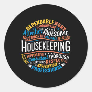 Housekeeping Apprecife Gifts Environmental Serv Runder Aufkleber