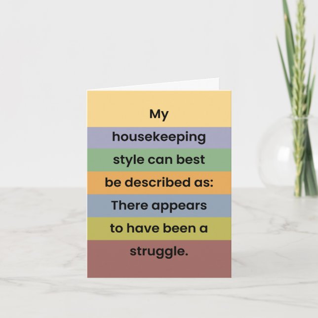 Housekeeping "Just for Fun" Witz Karte (Vorderseite)