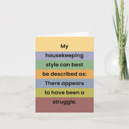 Housekeeping "Just for Fun" Witz Karte