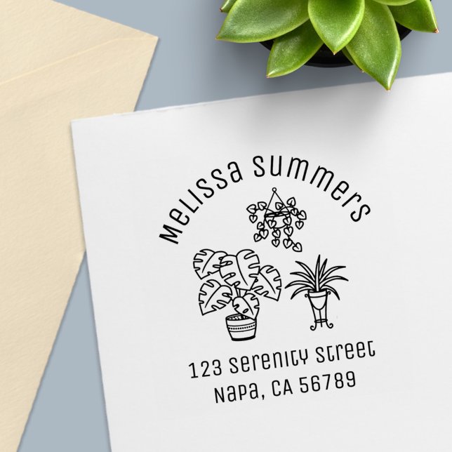 Houseplants Hobby Arch Address Permastempel (Von Creator hochgeladen)