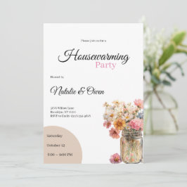 Housewarming Invitation • Floral New Home Party Einladung