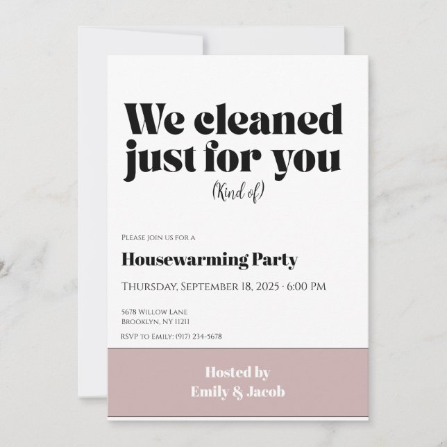 Housewarming Invitation ・ Funny New Home Party Inv (Devant)