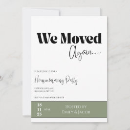Housewarming Invitation • We Moved New Home Party  Karte