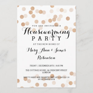 Housewarming-Party-Imitat-kupferne Einladung