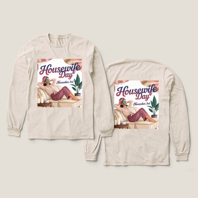 Housewife Day Nov 3rd Tri-Blend Shirt (Design Vorderseite & Rückseite)