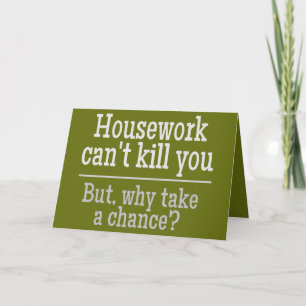 HOUSEWORK custom greeting card Karte