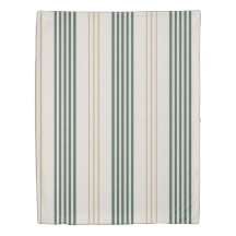 Modern Green Ticking Stripe Linen Texture